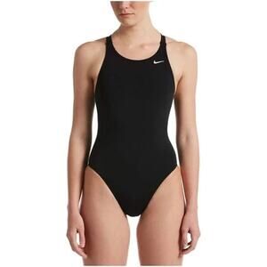 NWT Nike Swimsuit Women's One Piece Racerback Swimwear NESS6305 Black